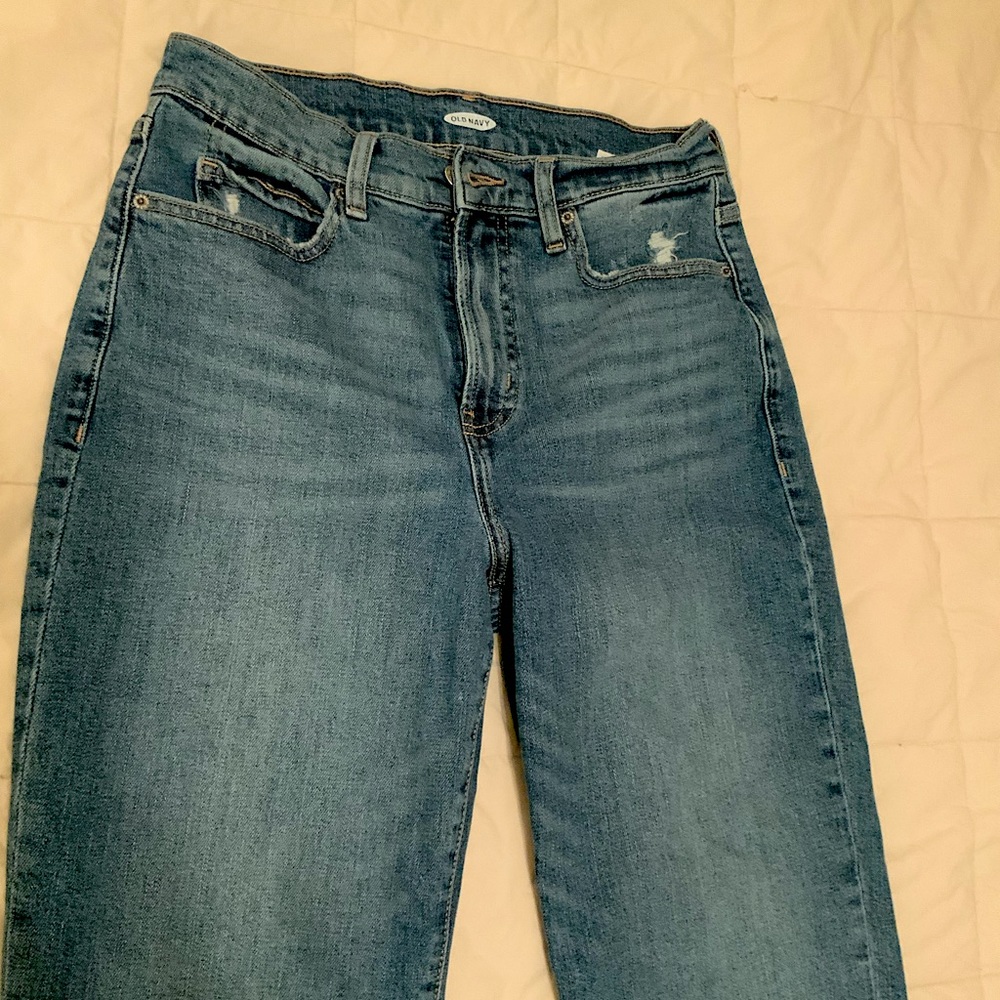 Old Navy Wide Leg Ankle Vintage Style Jeans Size 6